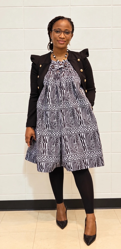 Black & White Trapeze Dress